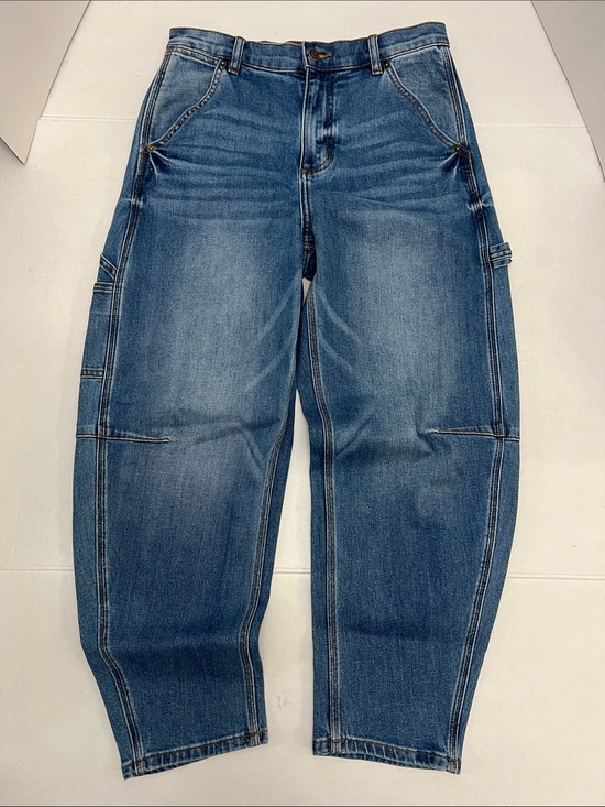 Lanhtropy Denim - LANHTROPY ambar denim Barrel pant jeans in washed indigo Size Medium